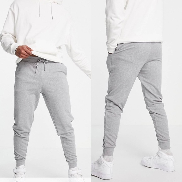 ASOS DESIGN organic tapered joggers in original package in grey marl size 3X - Picture 5 of 14